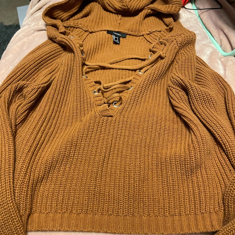 Brown Cropped Sweater